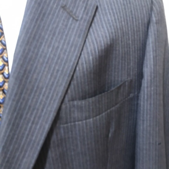 HART SCHAFFNER & MARX VIRACLE 42L* Blazer Gray PINSTRIPE‎  Sport Coat Vintage - Picture 4 of 10